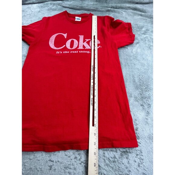 Vintage Coke Mens Medium Red Shirt "Its The Real Thing" Delta Pro Weight Retro - Picture 5 of 7